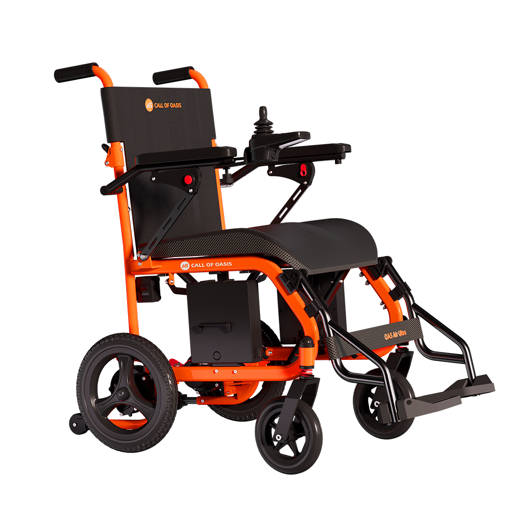 Der Elektrorollstuhl von OAS Mobility verfügt über einen ergonomisch geformten Sitz, der ganztägigen Komfort bietet.
